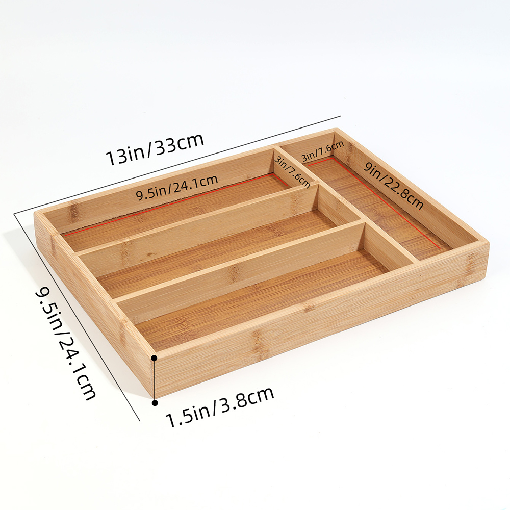 Bamboo Cutlery Divide Storage  - đánh giá và giá Bamboo Cutlery