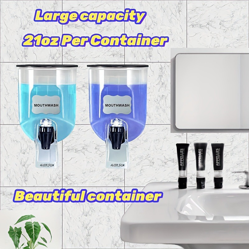 2PCS 600ml Mouthwash Dispenser - đánh giá và giá Reusable Bottle