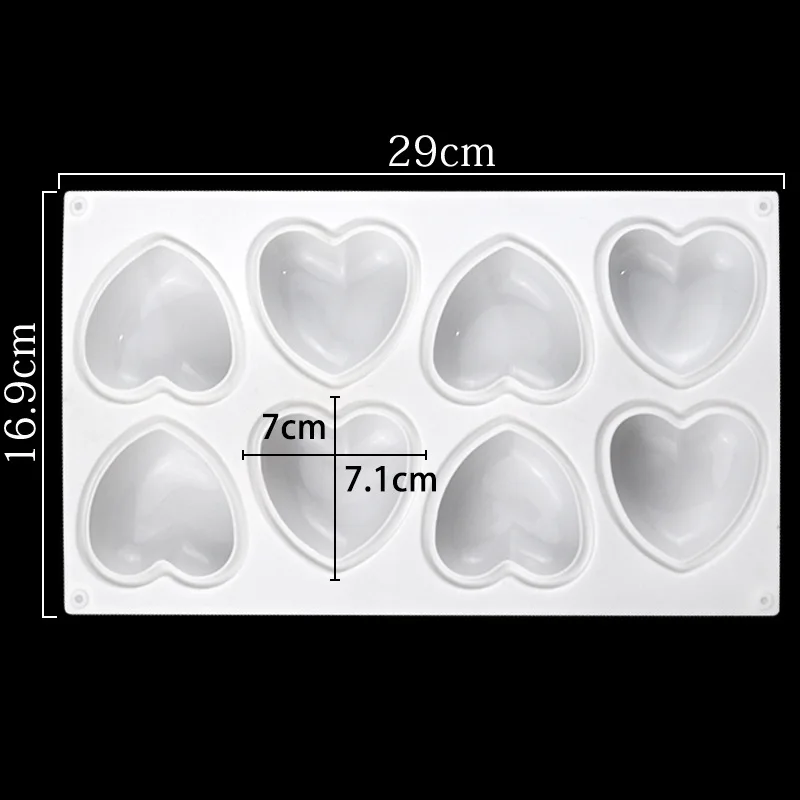 Love Heart Silicone Soap Mold  - đánh giá và giá Eco Soap