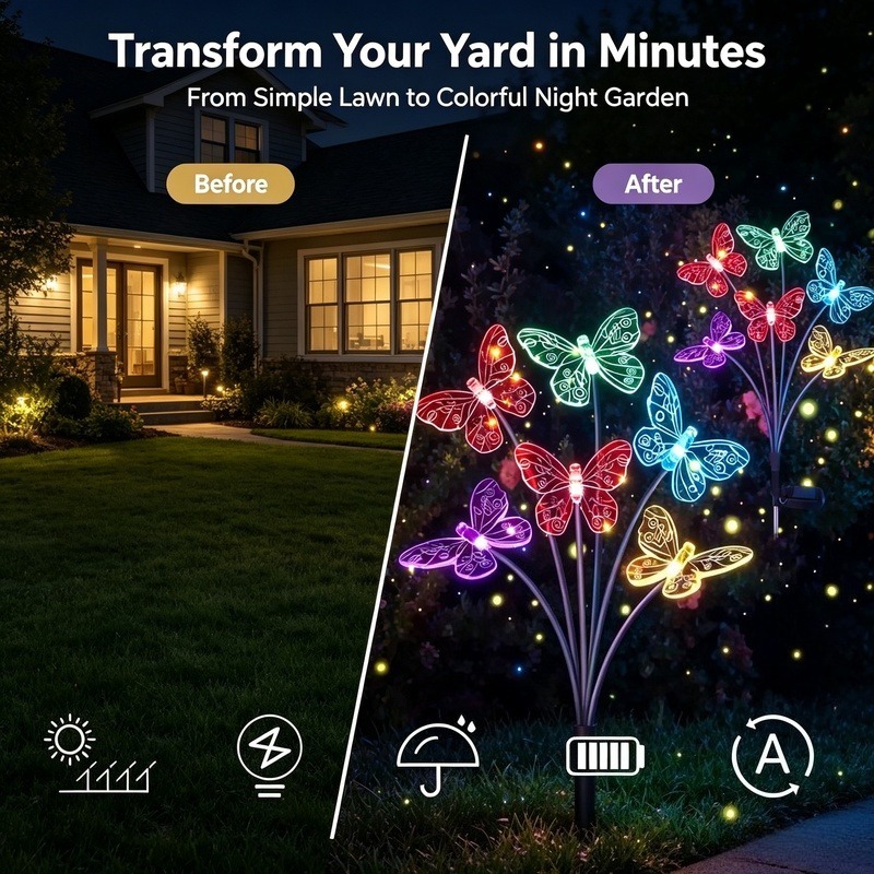 Solar Powered Butterfly Lights - đánh giá và giá Solar Garden Light