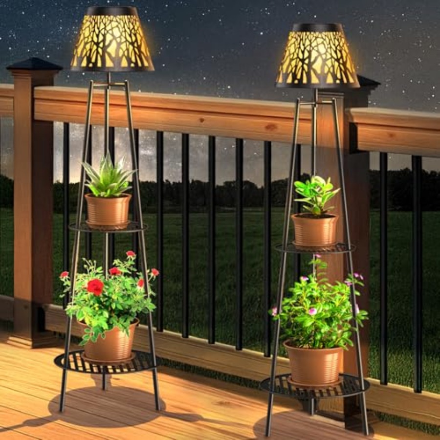2 Pack Outdoor Solar Floor Lam - đánh giá và giá Solar Garden Light