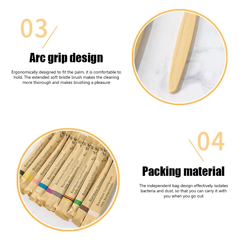 Bamboo Toothbrushes 100Pcs Eco - đánh giá và giá Bamboo Toothbrush