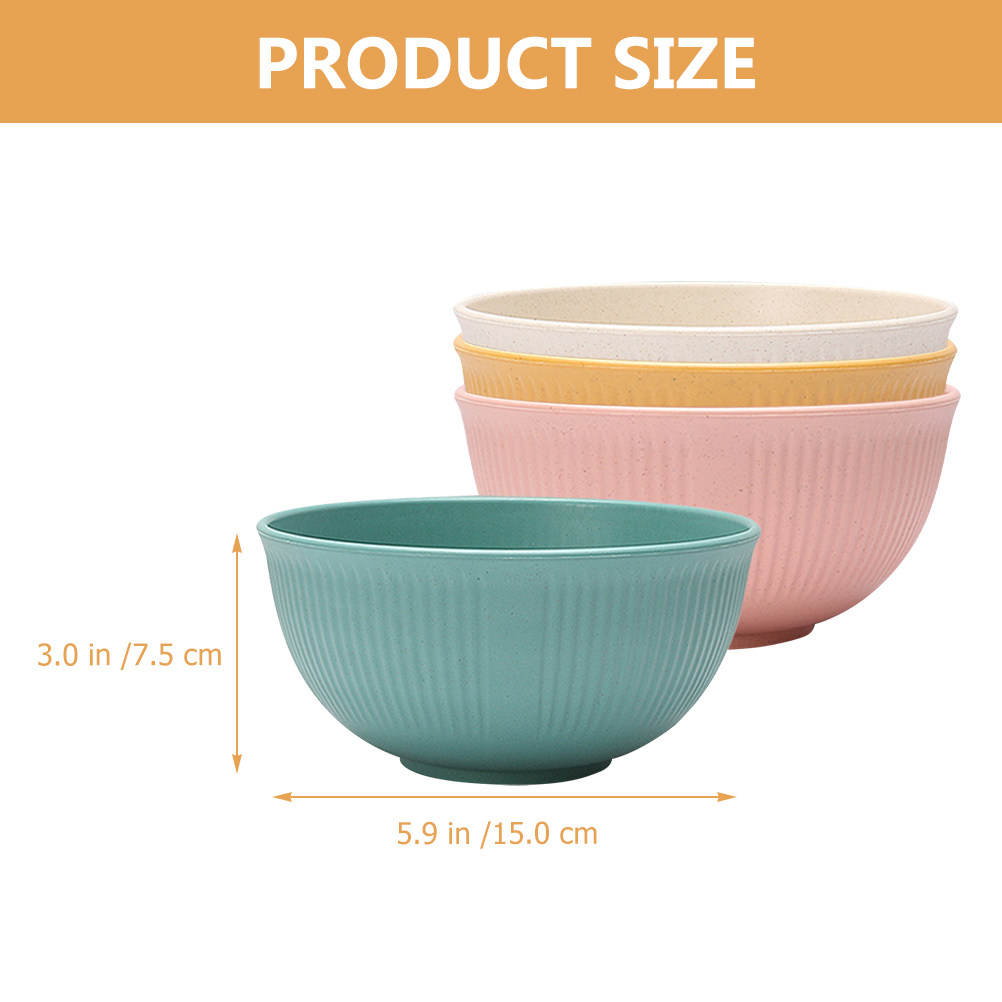 4Pcs Wheat Straw Ramen Bowl Se - đánh giá và giá Reusable Straw