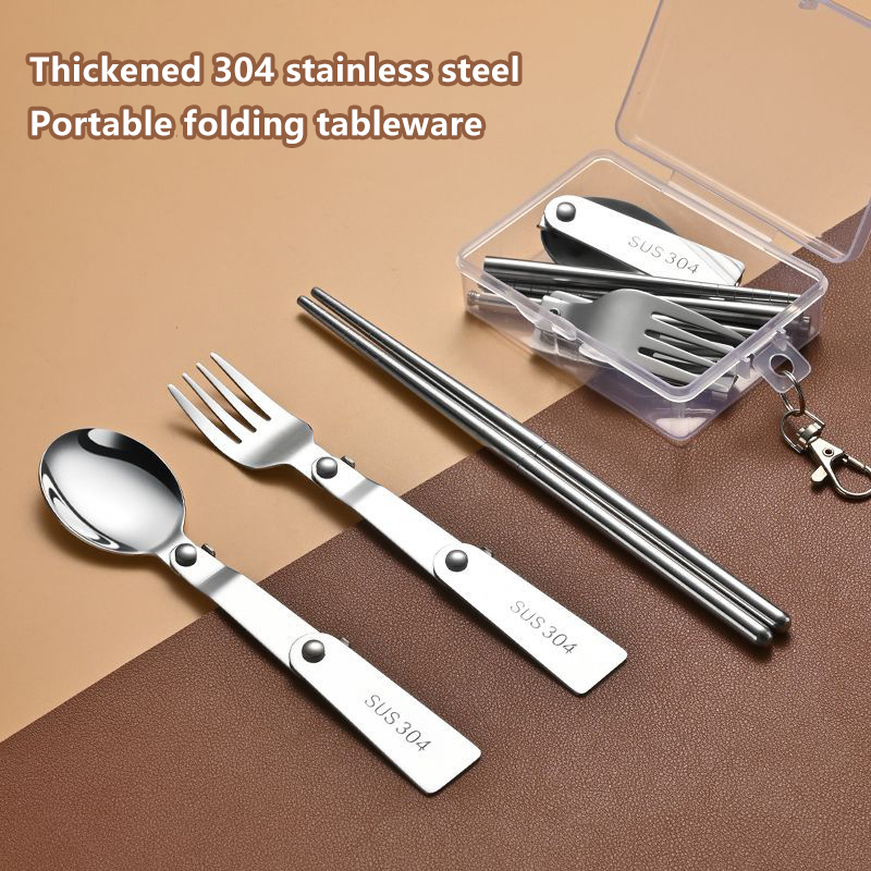 1PC/3PCS Stainless Steel Porta - đánh giá và giá Bamboo Cutlery