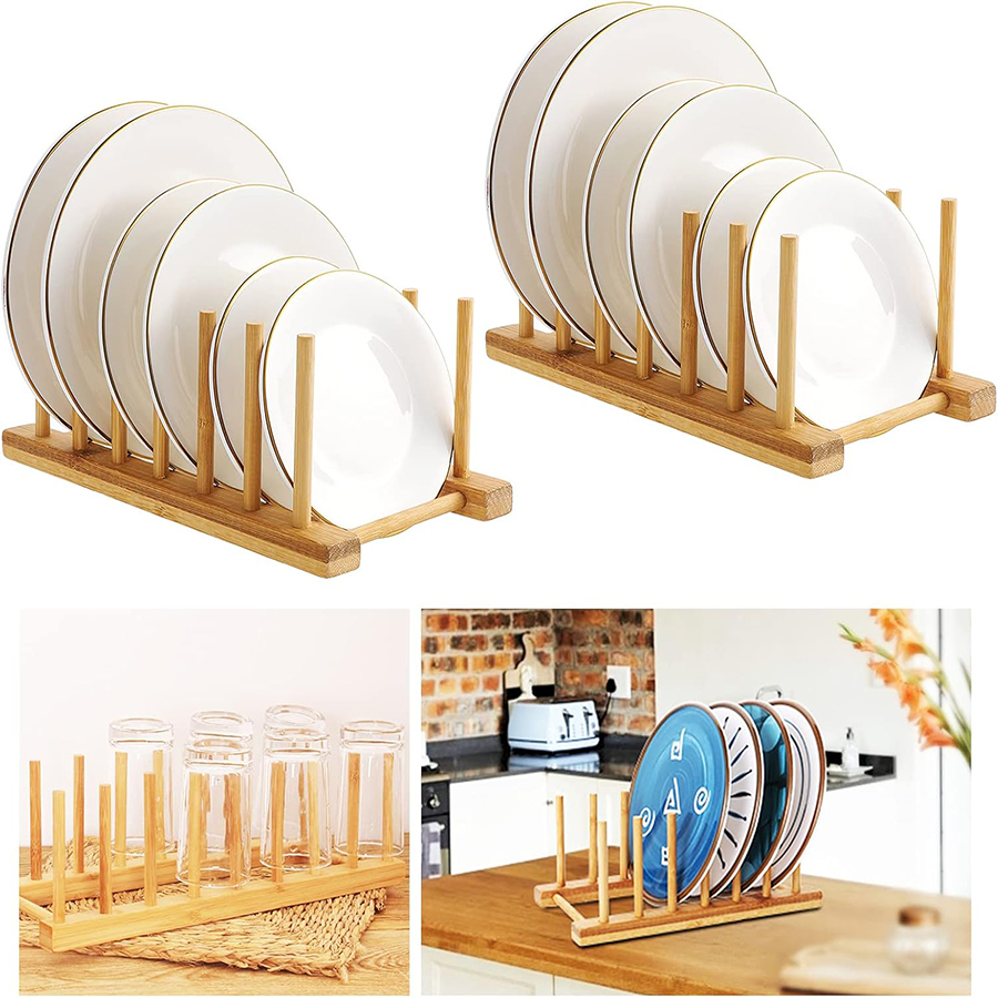 1pcs/2pcs Bamboo Dish Rack, Pl - đánh giá và giá Bamboo Cutlery