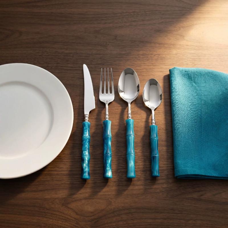 Bamboo Handle Acrylic 304 Stai - đánh giá và giá Bamboo Cutlery