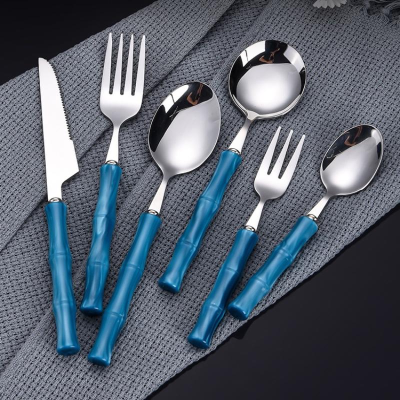Bamboo Handle Acrylic 304 Stai - đánh giá và giá Bamboo Cutlery