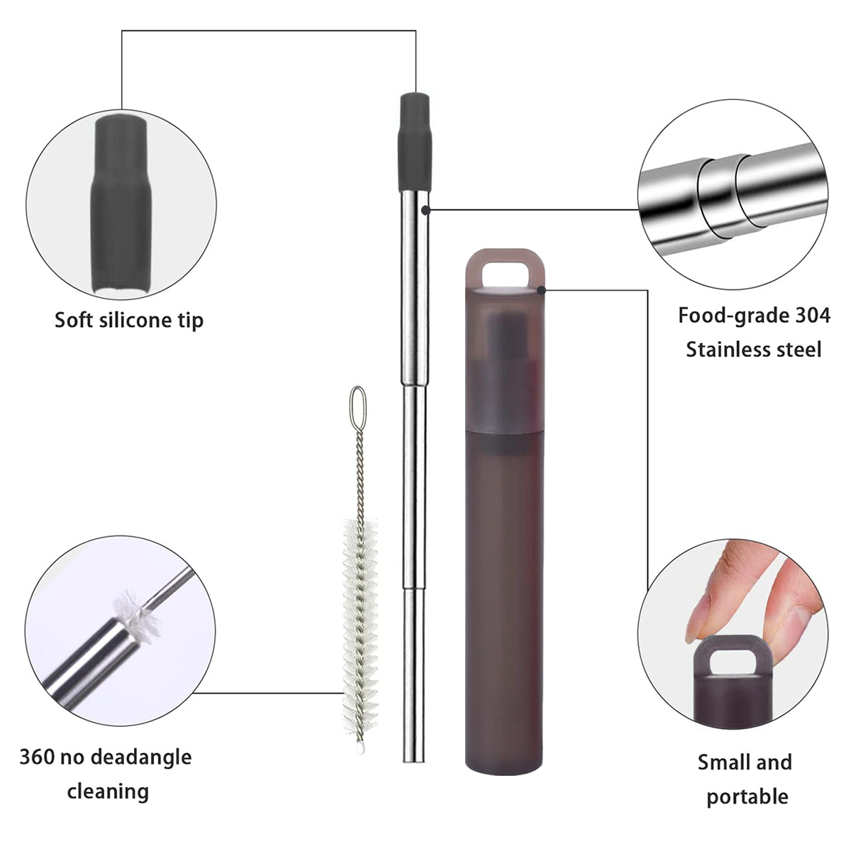 Stainless Steel Reusable Colla - đánh giá và giá Reusable Straw
